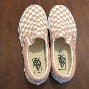 Vans Shoes Unisex Authentic Checkerboard Classic Slip-on Etherea/True White